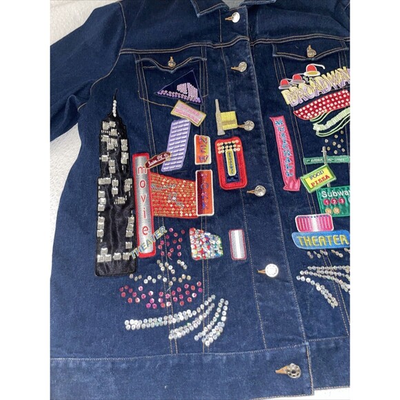 Diane’s Essentials Women’s Jacket 1X & Pants Size 14 NYC Theater Broadway Sequin - Picture 3 of 12